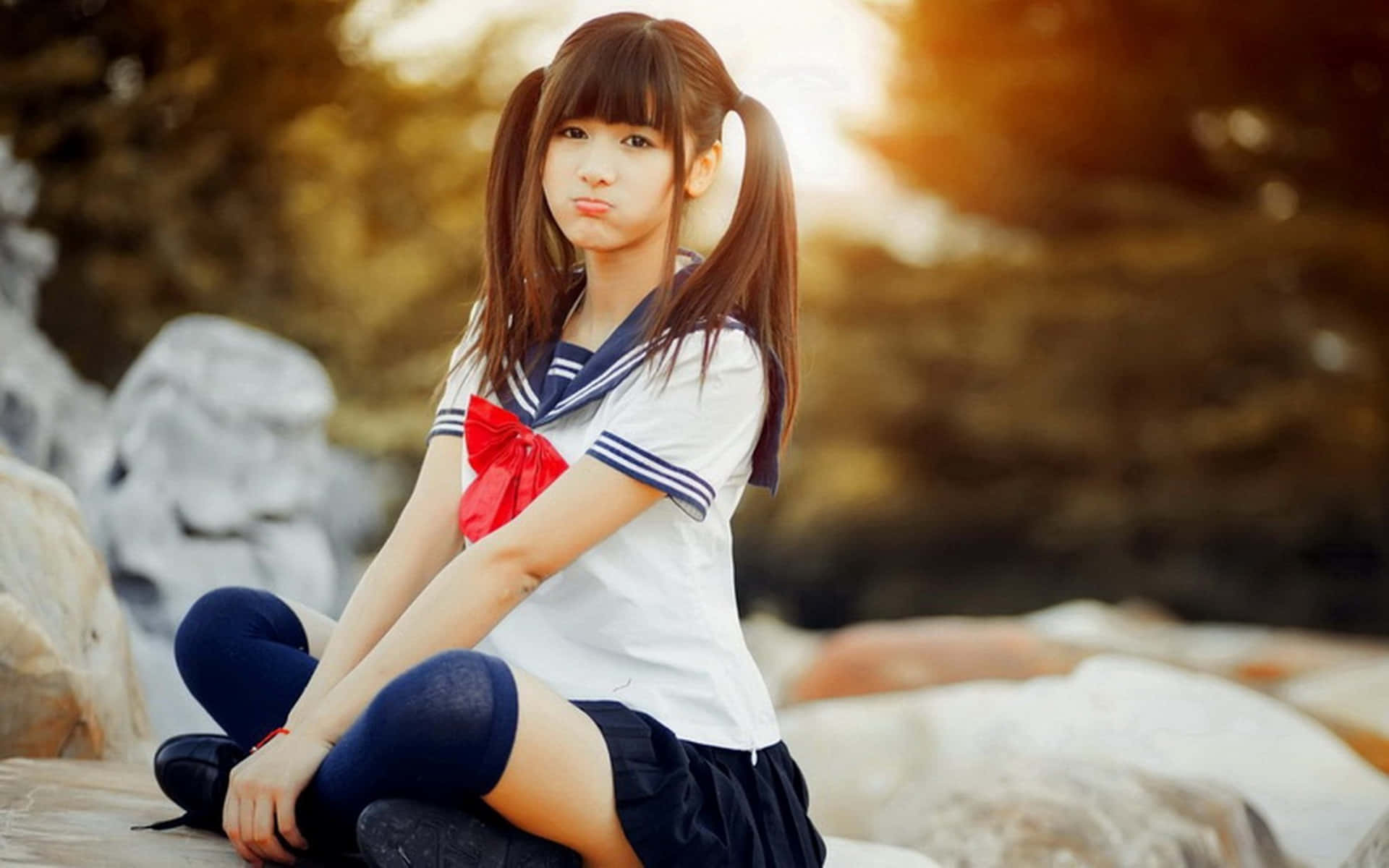 Japanese School Girl Wallpaper