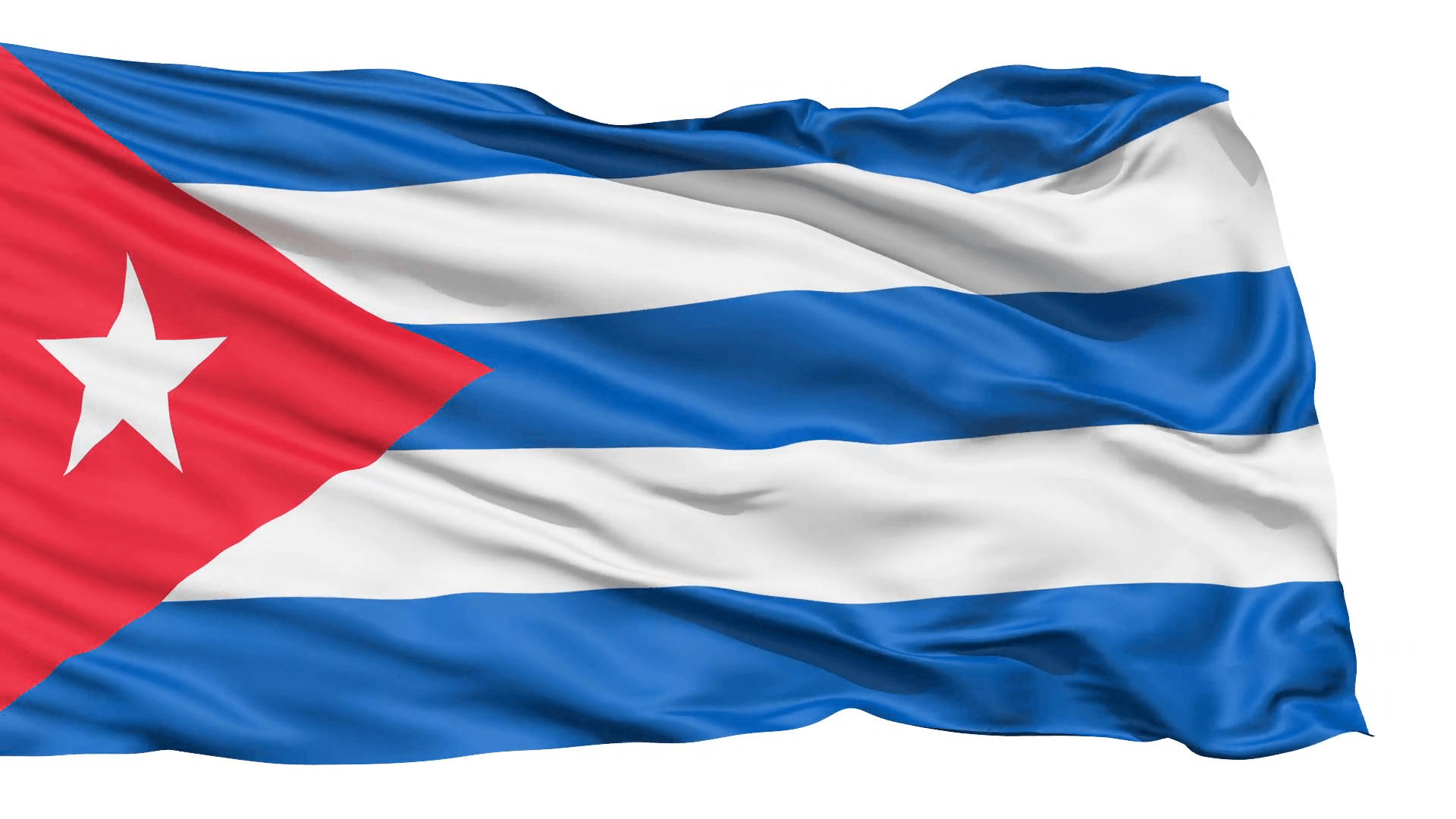 Cuban Flag White Wallpaper