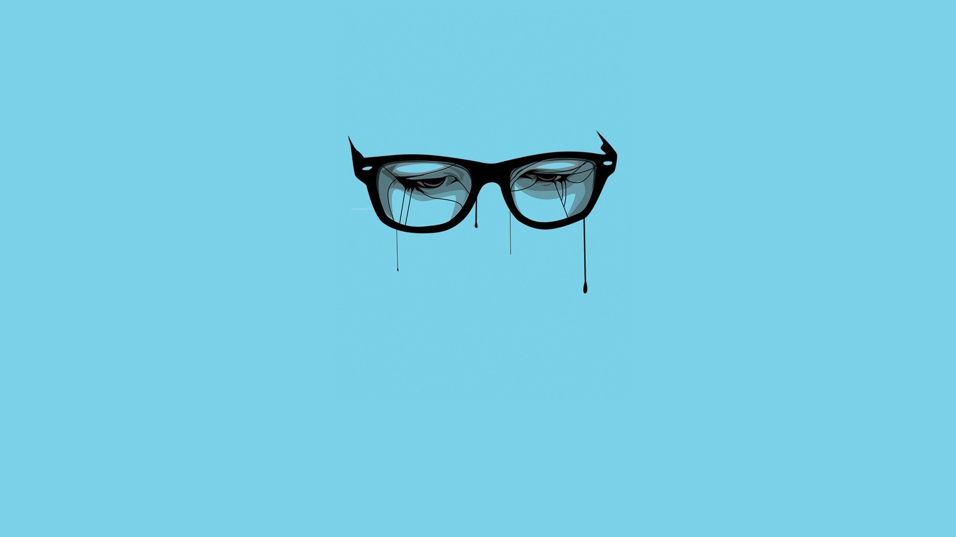 Glasses Breaking Bad Blue Background Wallpaper