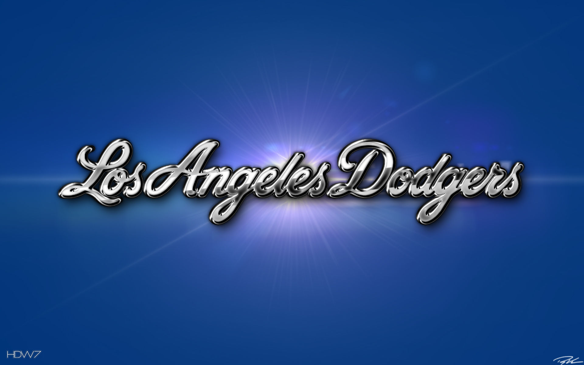 Los Angeles Dodgers 3d Chrome Wallpaper HD Gallery