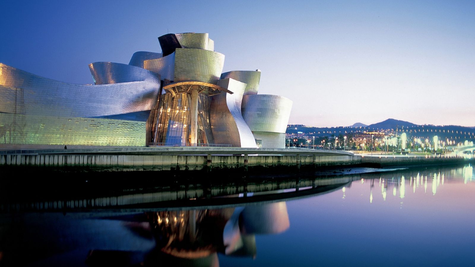 Buildings City Guggenheim Museum Bilbao Spain Desktop