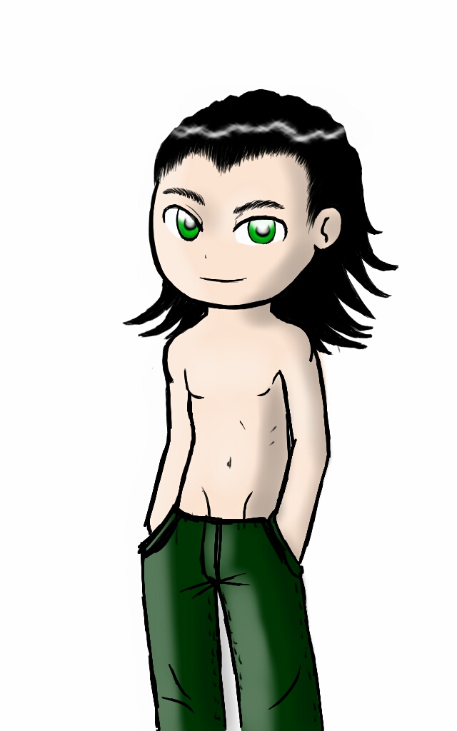 Loki chibi shirtless oo by Ingerawsome