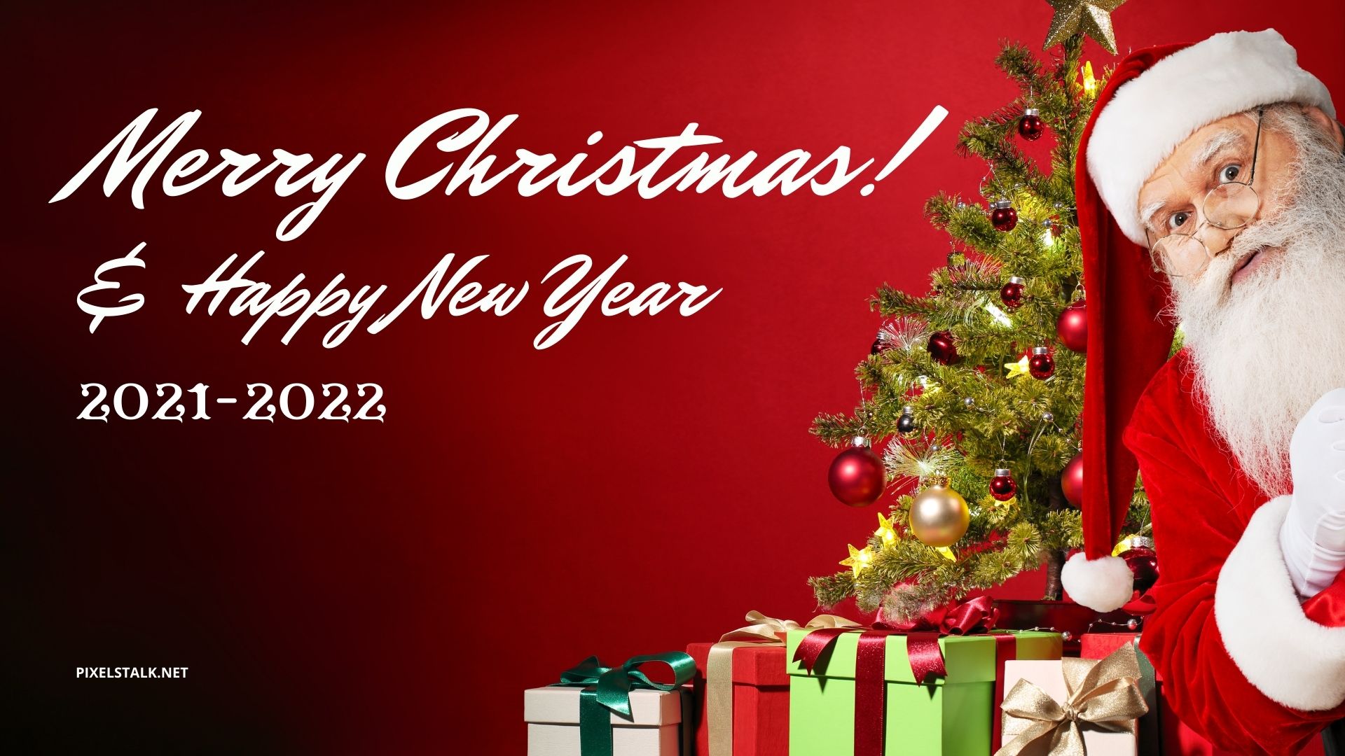 Merry Christmas 2021 and Happy new Year 2022 1920x1080
