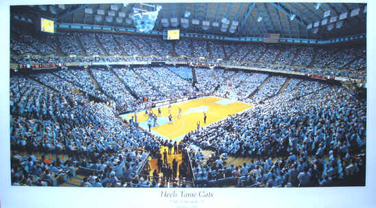 Unc Tar Heels Basketball Arena Game Panoramic Poster