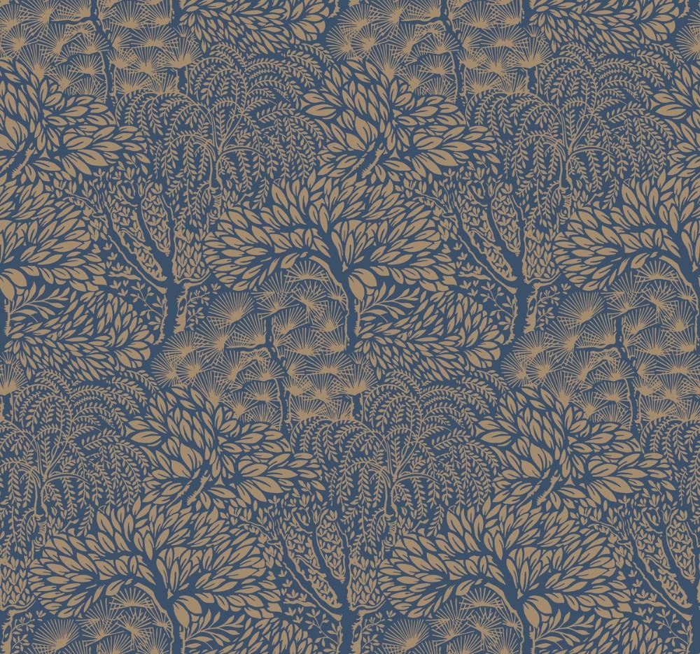 Miyuki Wallpaper In Navy From The Dwell Studio Collection By York