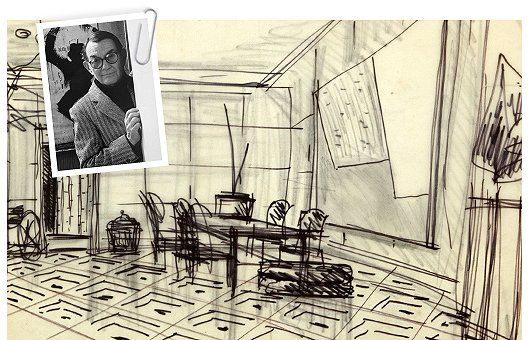 Albert Hadley Sketch Interior Design Sketches