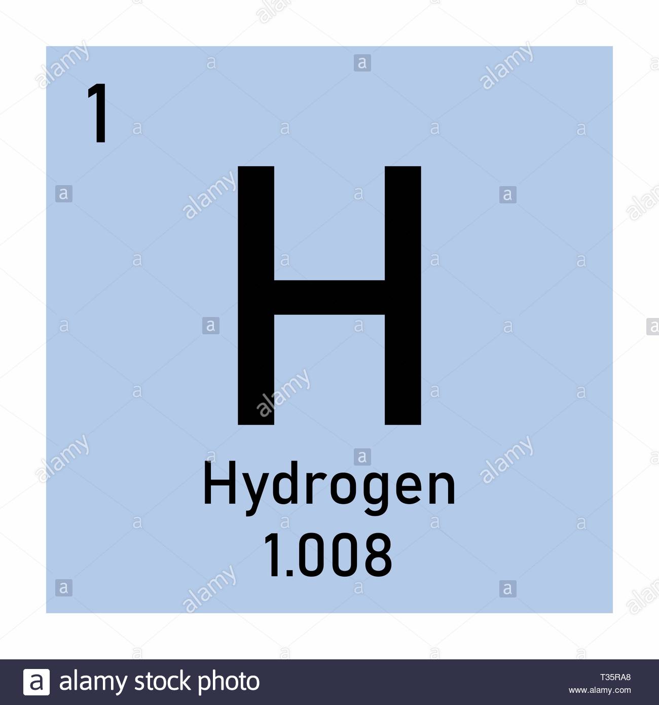 Hydrogen Symbol Illustration Icon On White Background Stock Vector