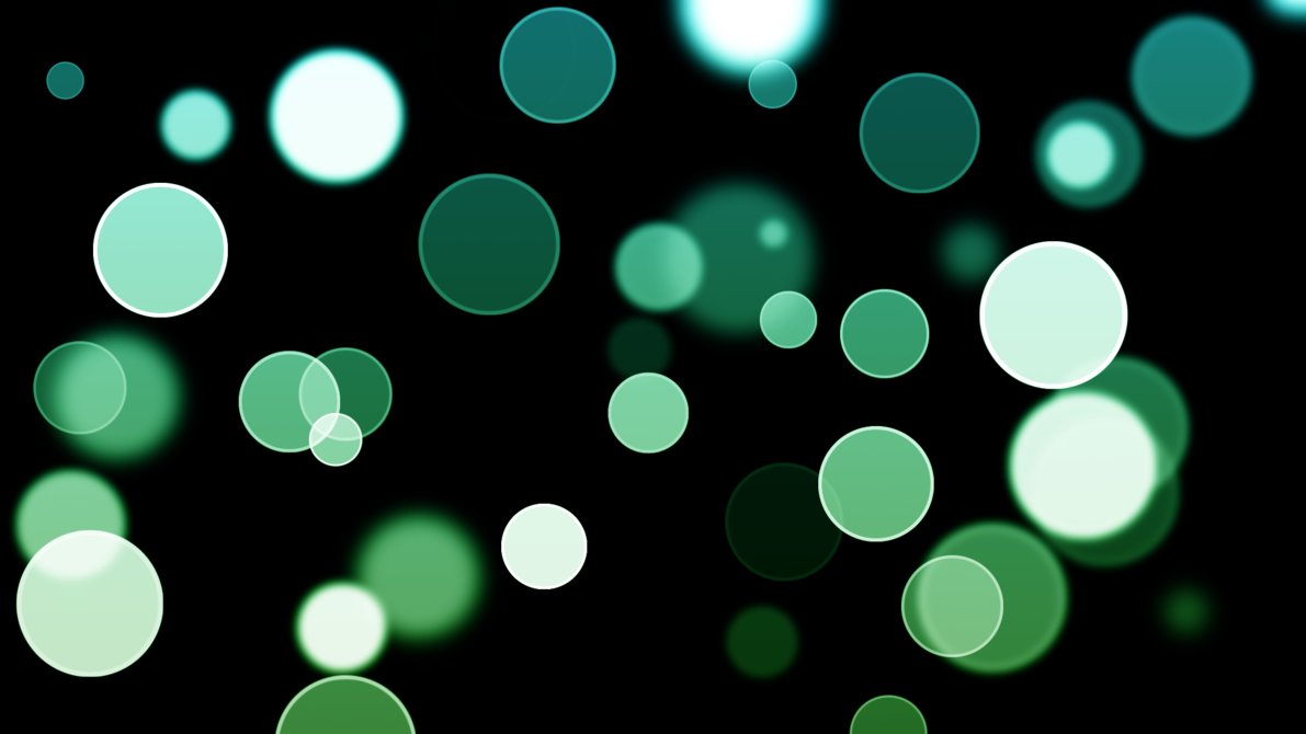 Blue Green Circle Bokeh Wallpaper by DefectiveDre on