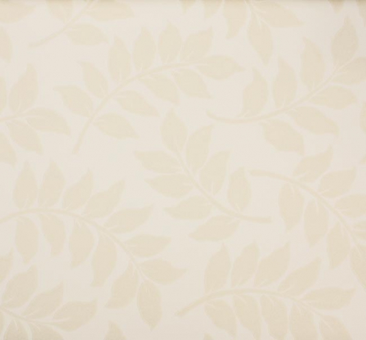 Tivoli Leaf Wallpaper Matt Light Beige Pattern On A Cream