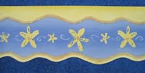 Wallpaper Border Brewster Wallcoverings Gold Stars On Blue