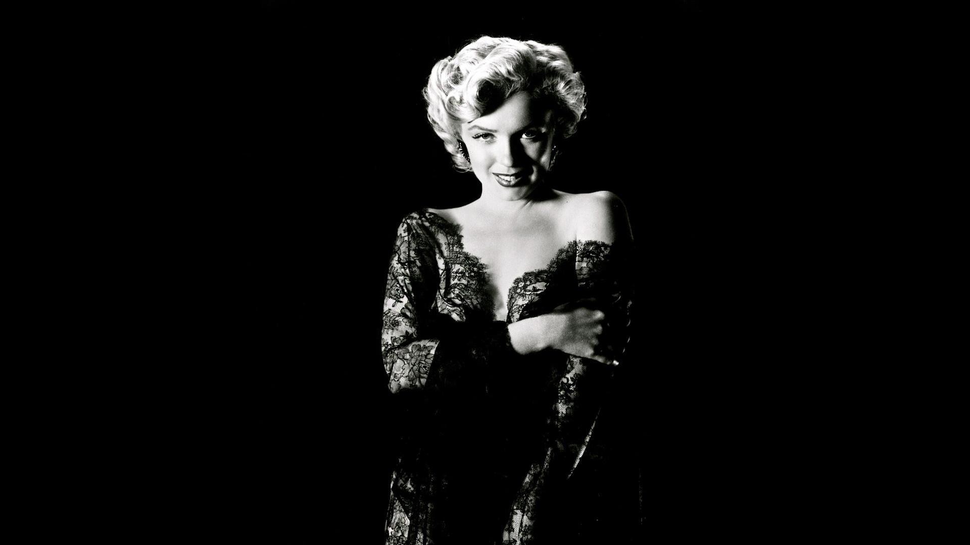 Fond Ecran Celebrite Marilyn Monroe Noir Et Blanc Wallpaper HD Black