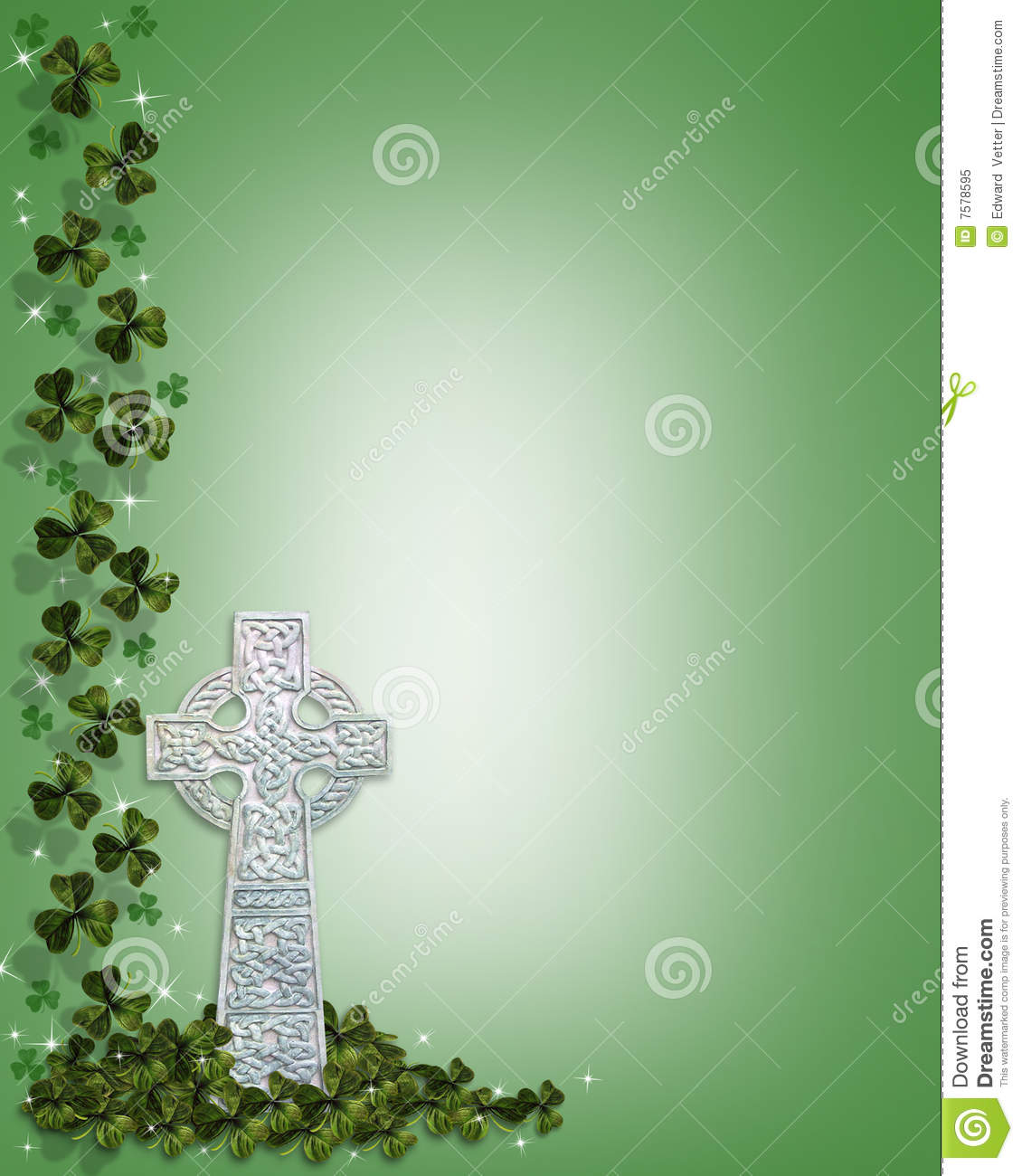 Green Celtic Cross St Patrick S Day