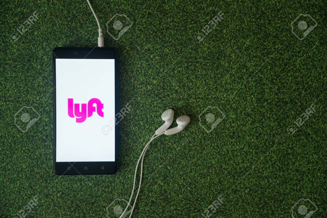 Los Angeles Usa October Lyft Logo On Smartphone Screen