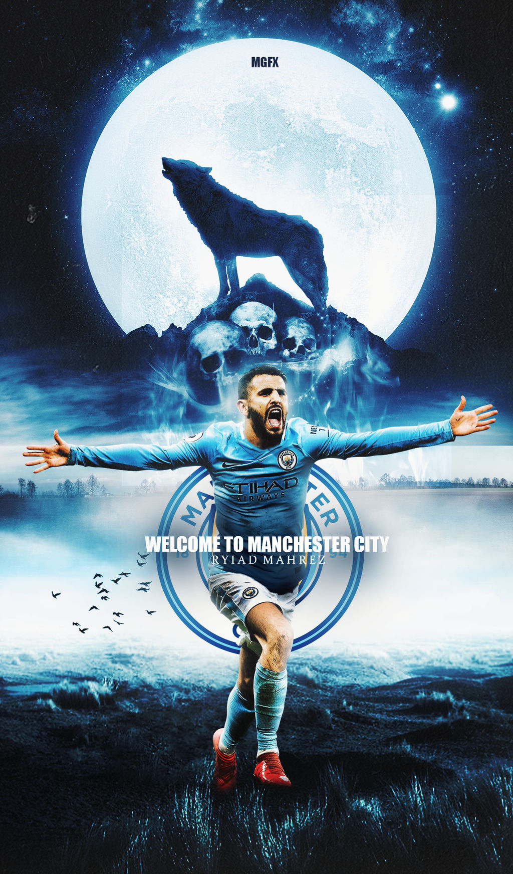 Ryiad Mahrez To Manchester City Wallpaper By 10mohamedmahmoud