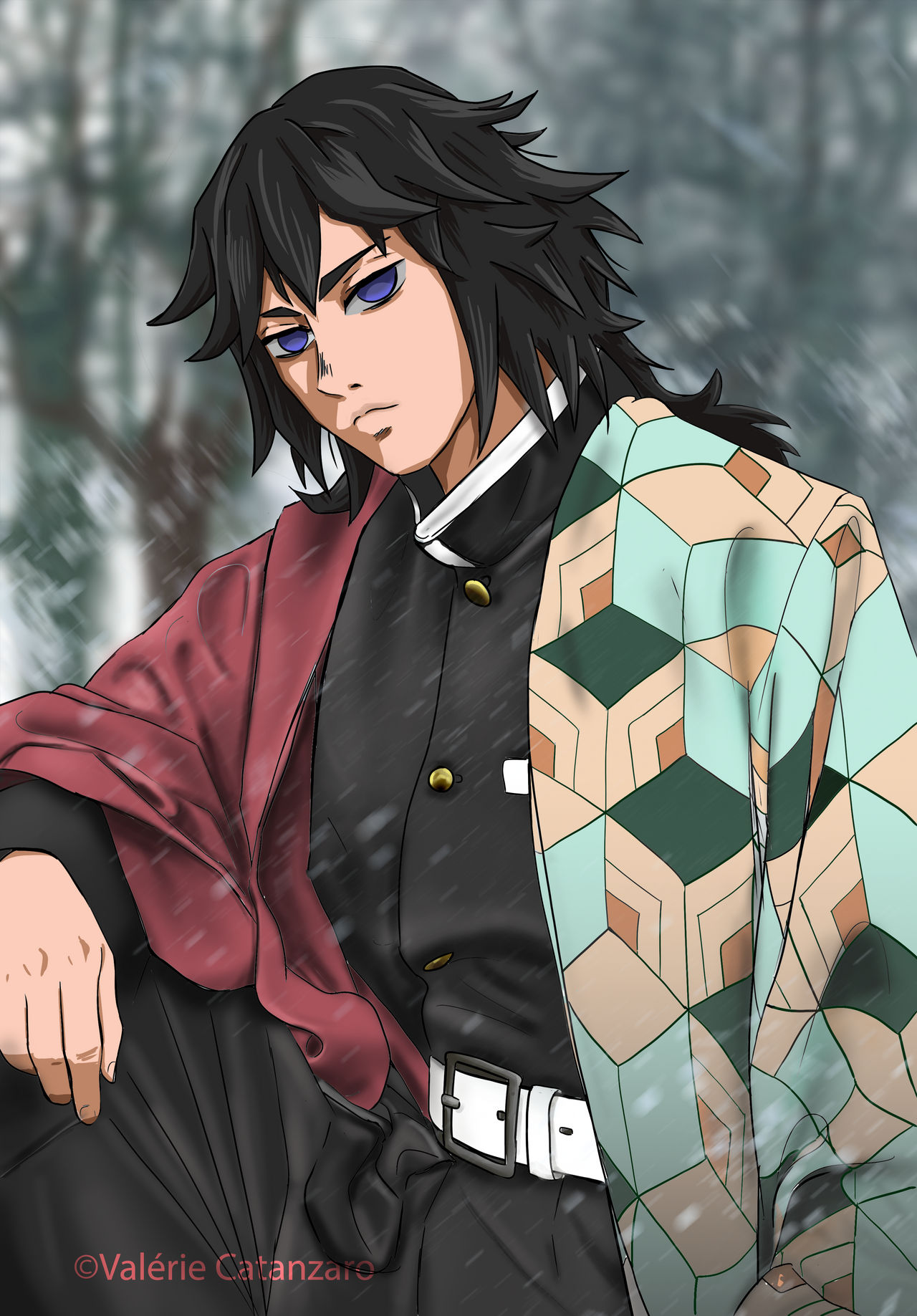 Giyuu Tomioka Fan Art By Kindycat Deh0s2a Full Wallpaper