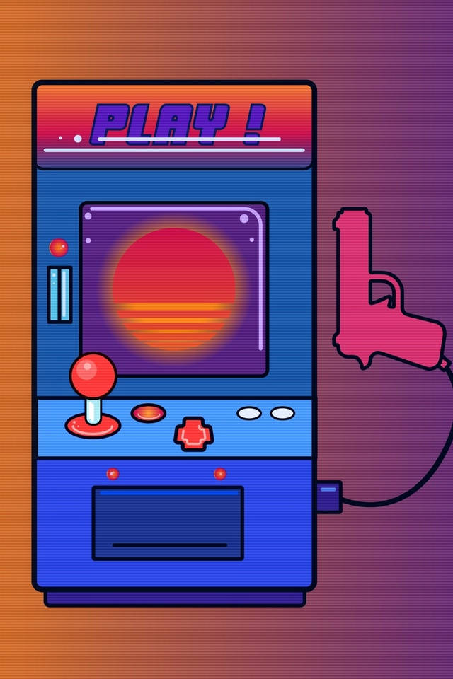 Arcade Retro Aesthetic iPhone Wallpaper