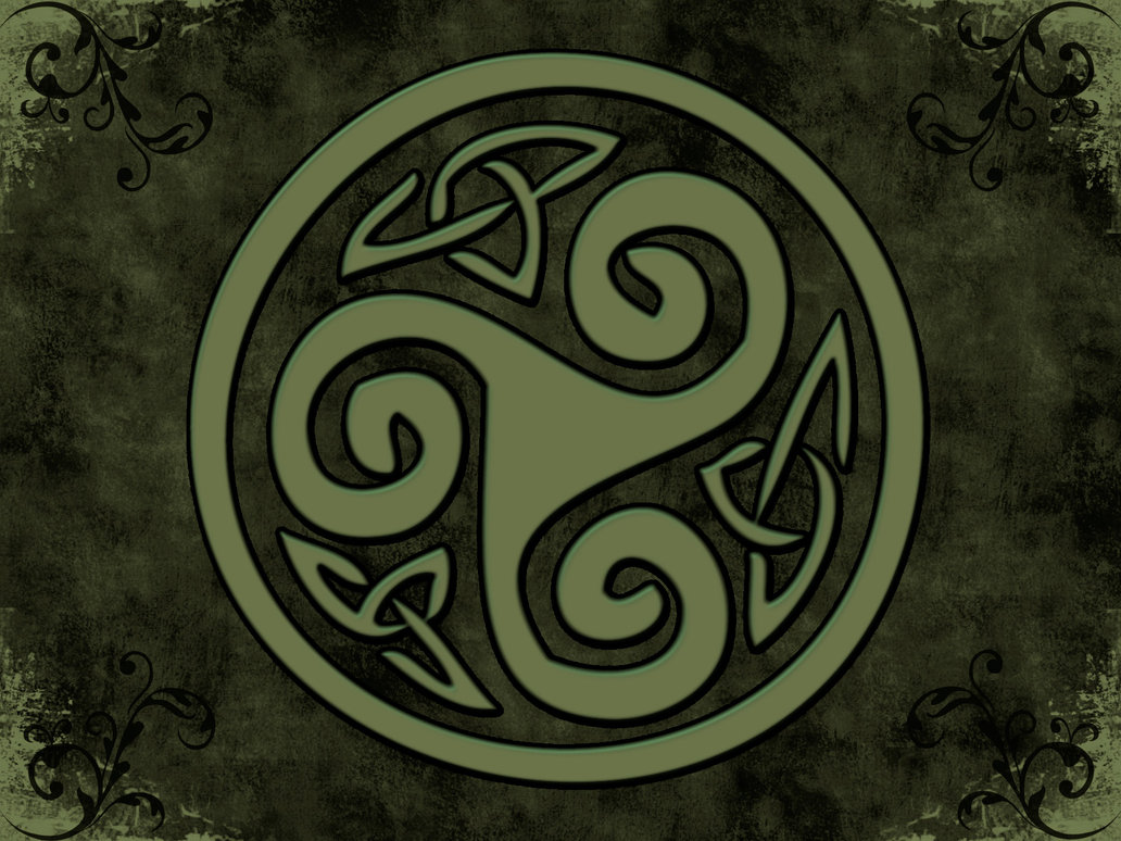 Celtic Symbol Wallpaper In Sage By Skandyl