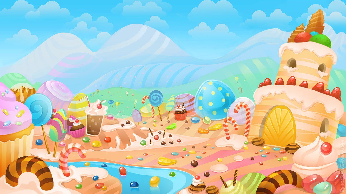 Candyland Background Edible Kingdoms Game