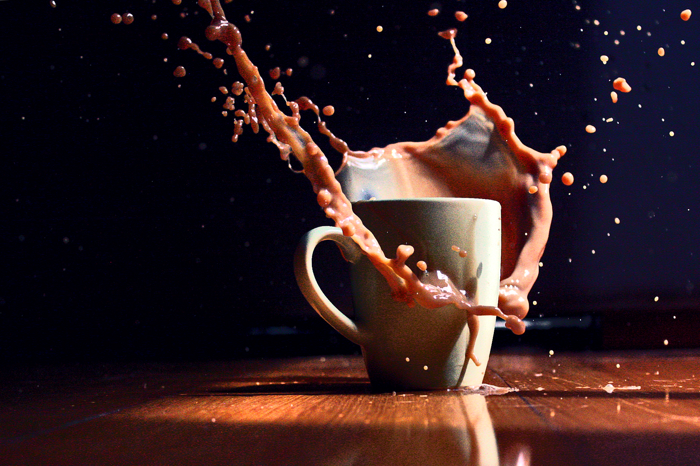 Wallpaper Night Space Coffee Canon Dancer Rebel Splash