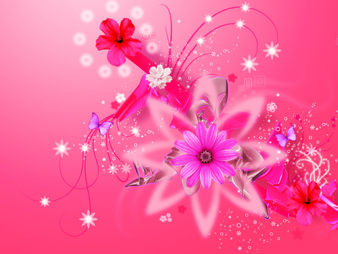Pink Floral Background HD Wallpaper Girly For