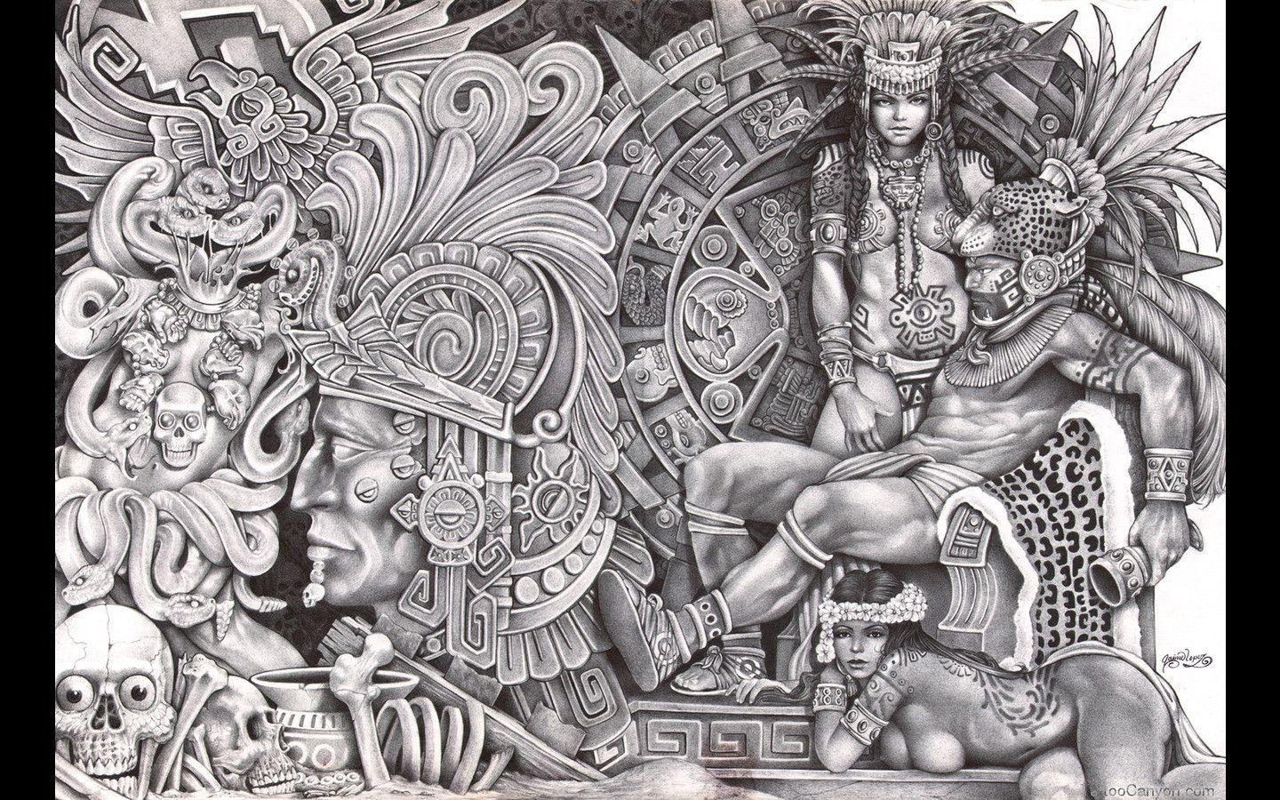 Aztec Indian Warrior Wallpaper Related Keywords