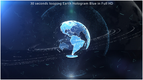 Low Gravity Earth Hologram Motion Graphics Videohive