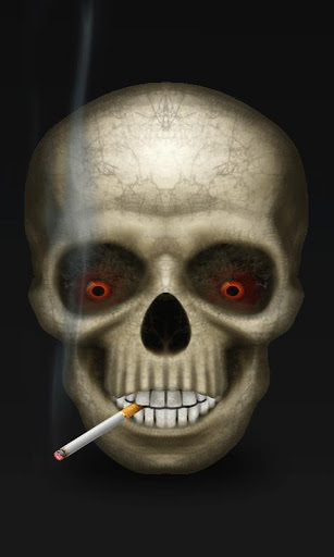 Download Smoking Skull Live Wallpaper for android Smoking