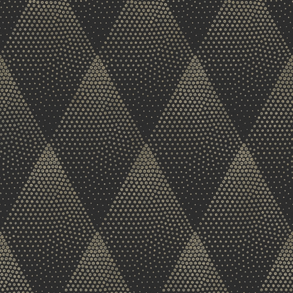 Diamond Burst Geometric wallpaper in black gold I Love Wallpaper
