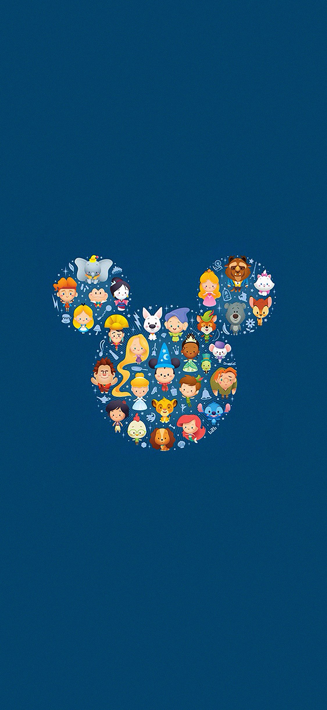 Disney Art Character Cute iPhone X Wallpaper