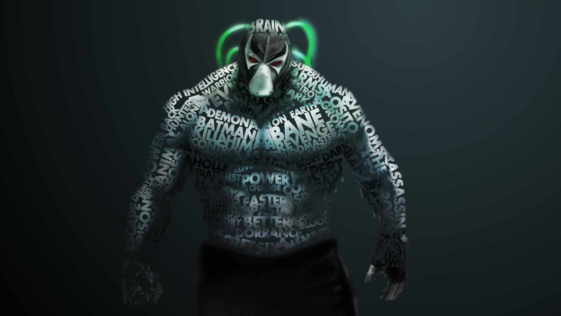 Monster Batman Bane Text Typography Dark Knight Movie Games Wallpaper