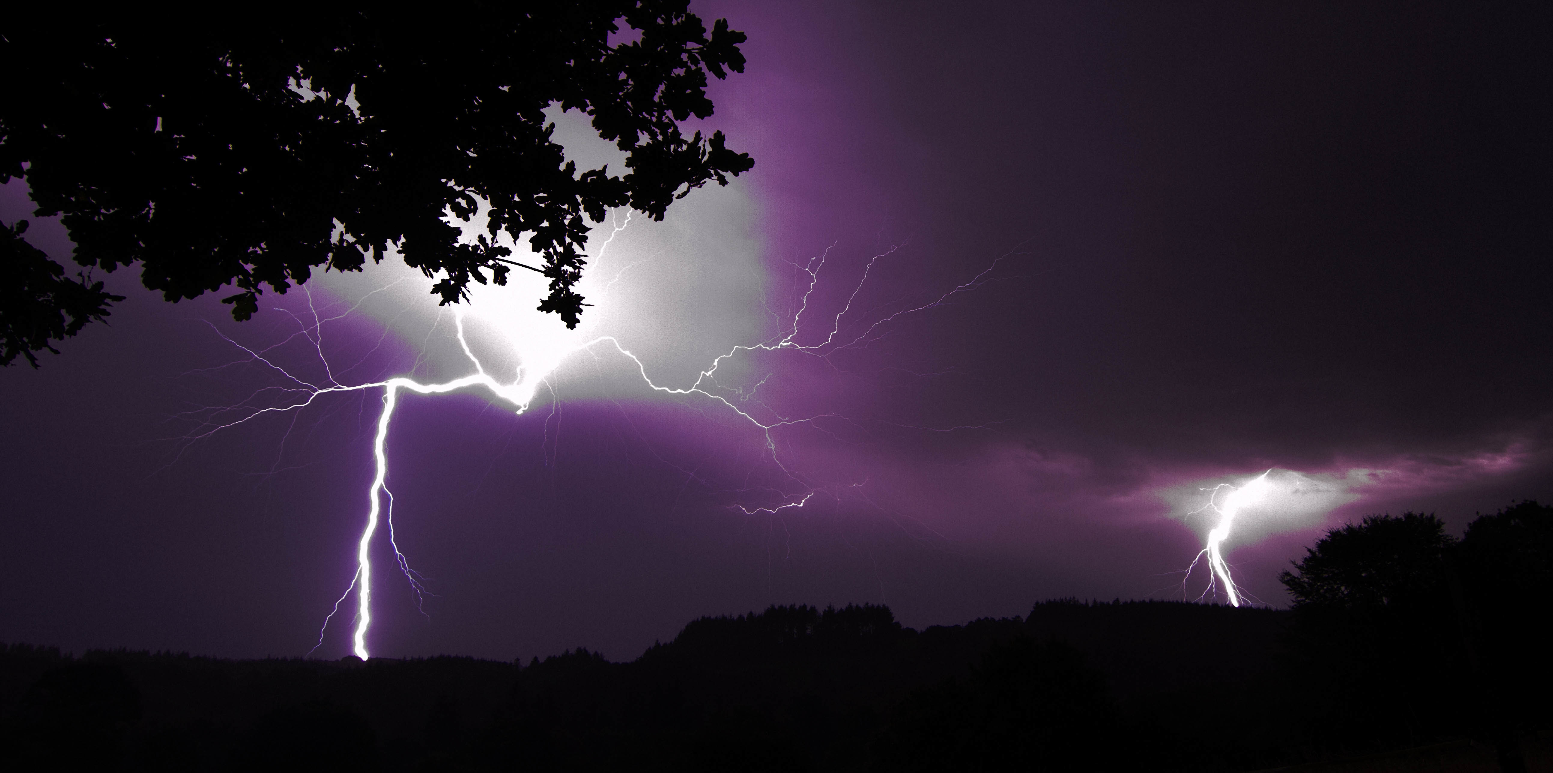 Purple Cloud Sky Photography Lightning 4k Ultra HD Wallpaper