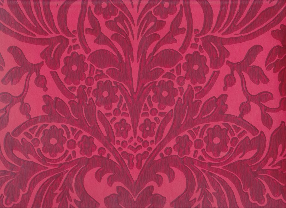 Historic Reproduction Wallpaper 18th 19th Century Red Damask