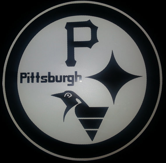 Pittsburgh Sports Decal Steelers Pirates and Penguins