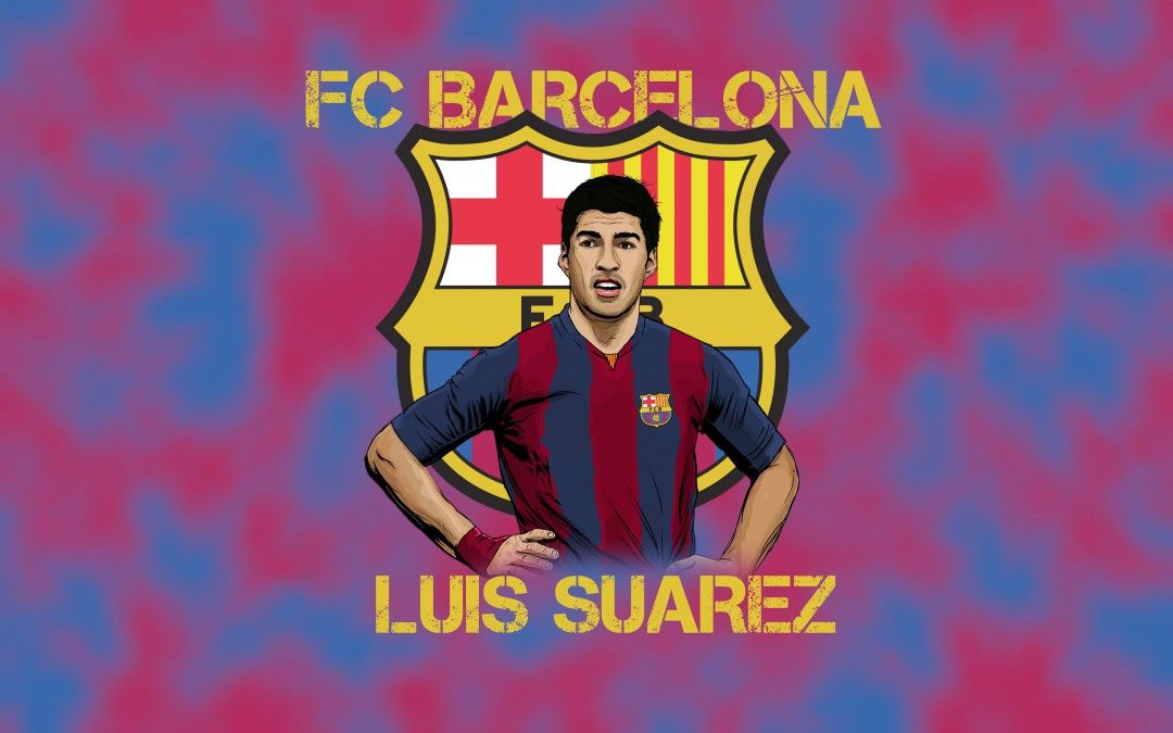Luis Suarez Barcelona Fc Animation Wallpaper Background