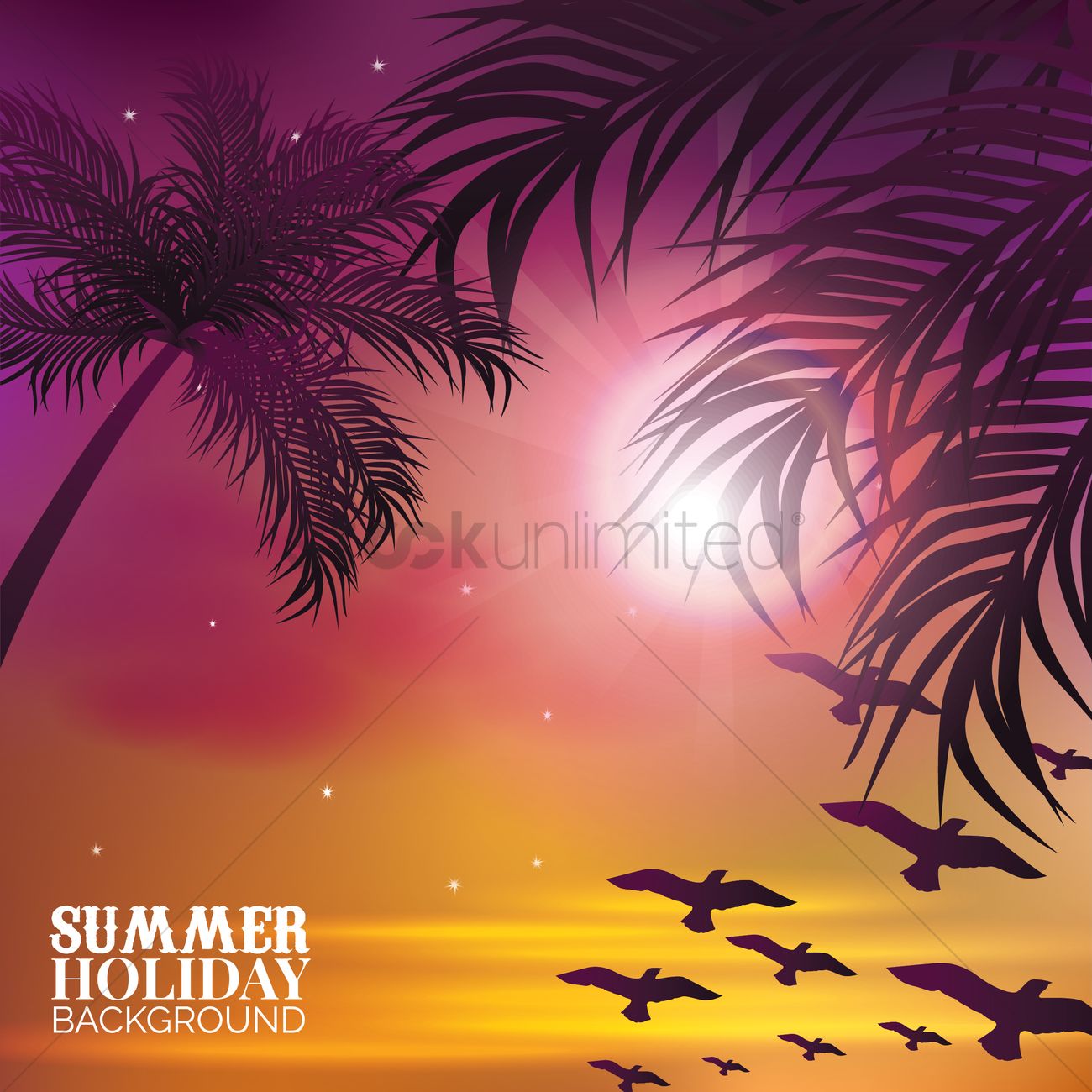 Summer Holiday Background Vector Image Stockunlimited