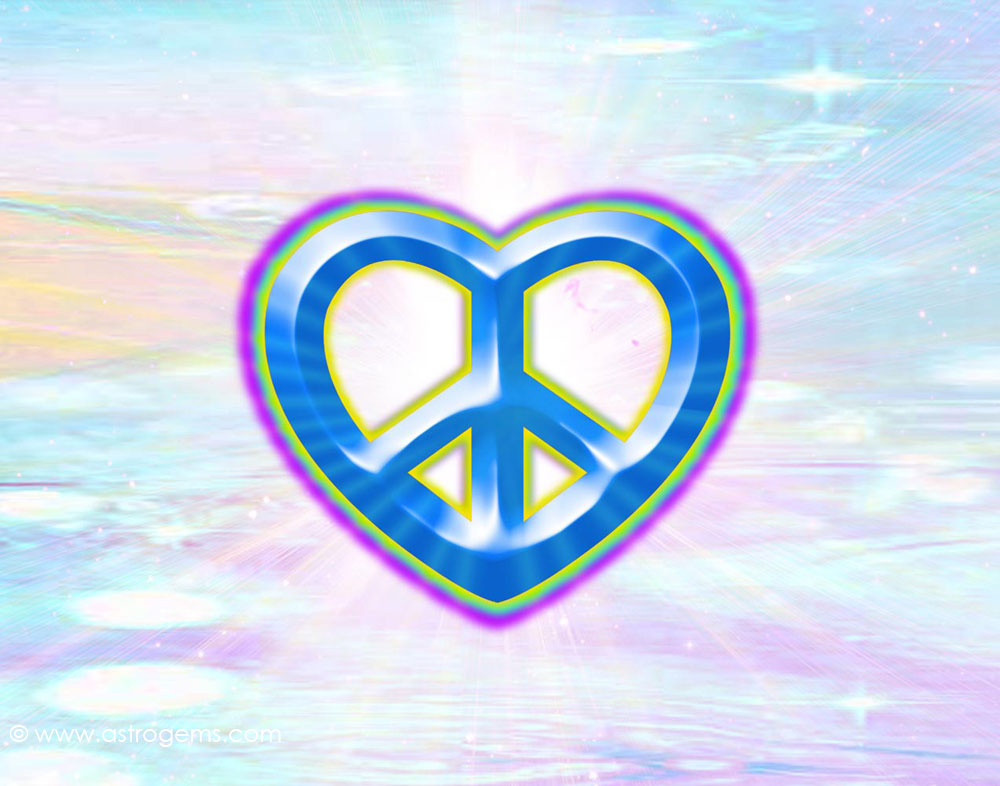 Colorful Peace Sign Desktop Wallpaper Background