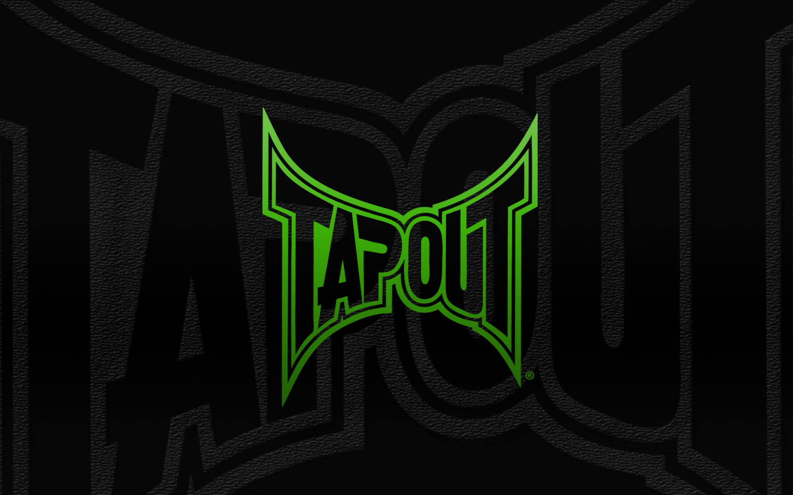 Wallpaper HDtv Widescreen Green Tapout With Black Background