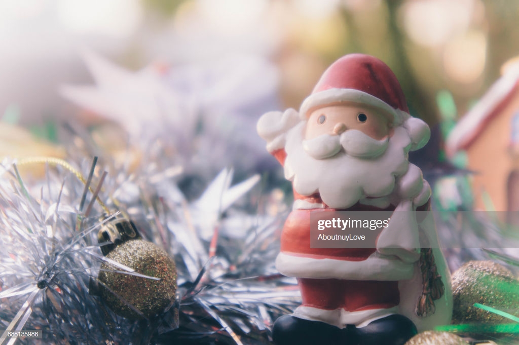 Santa Claus And Chirstmas Background Stock Photo Getty Image