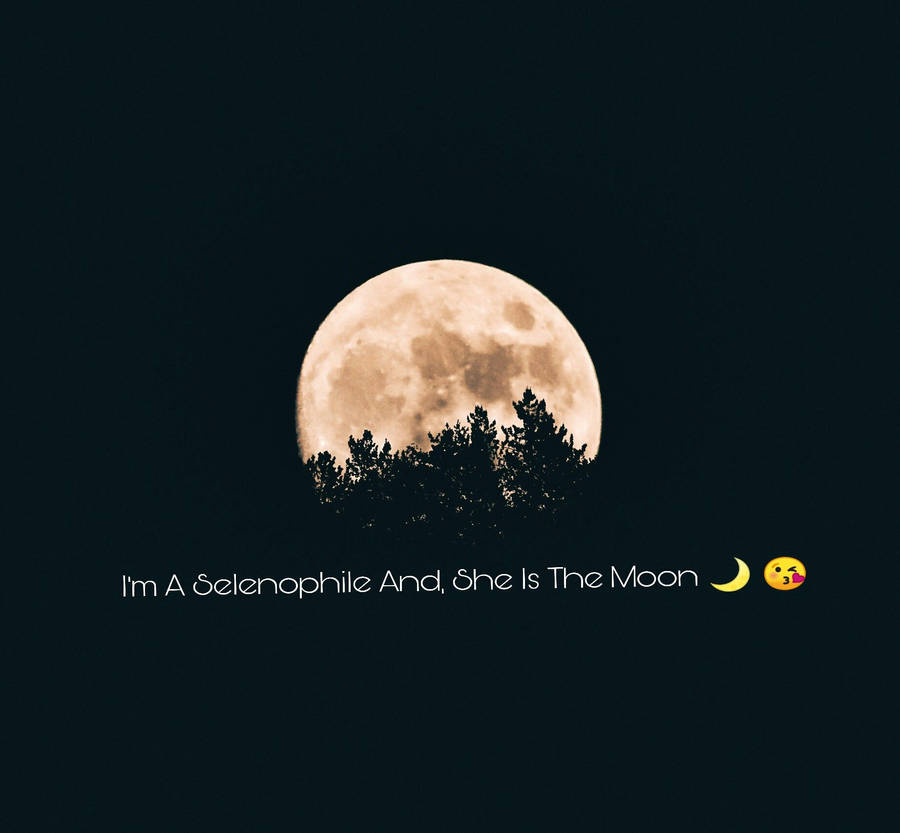Moon Quotes Emoji Wallpaper
