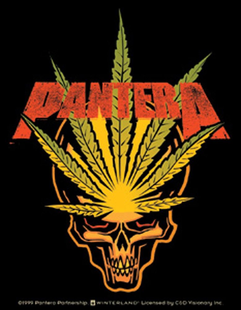 Music Home Decor Stickers Pantera Weed Leaf Skull Sticker