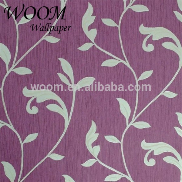 Free download Purple Background White Vines Leaf Pattern Wallpaper Leaf
