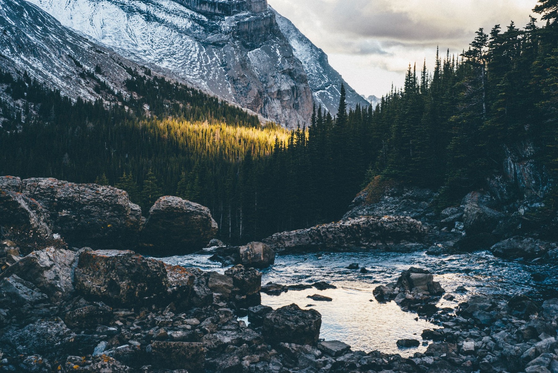 Mountains Nature Forest Water Landscape Rock Wallpaper HD