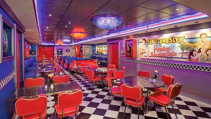 It Like 50s American Diner Checkered Floor Mint Pink Red Wallpaper