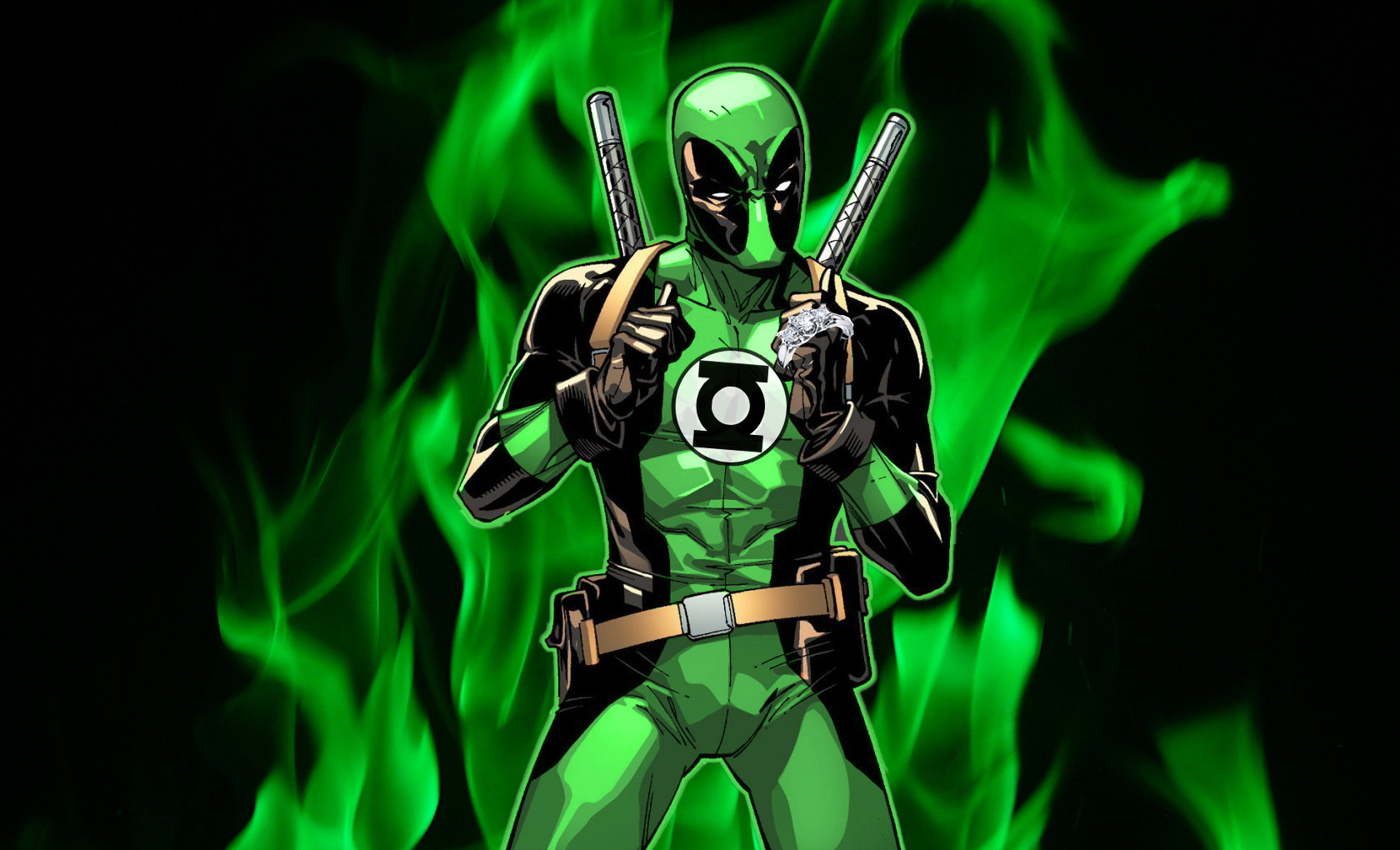Green Lantern Dc Ics Superhero Deadpool Wallpaper