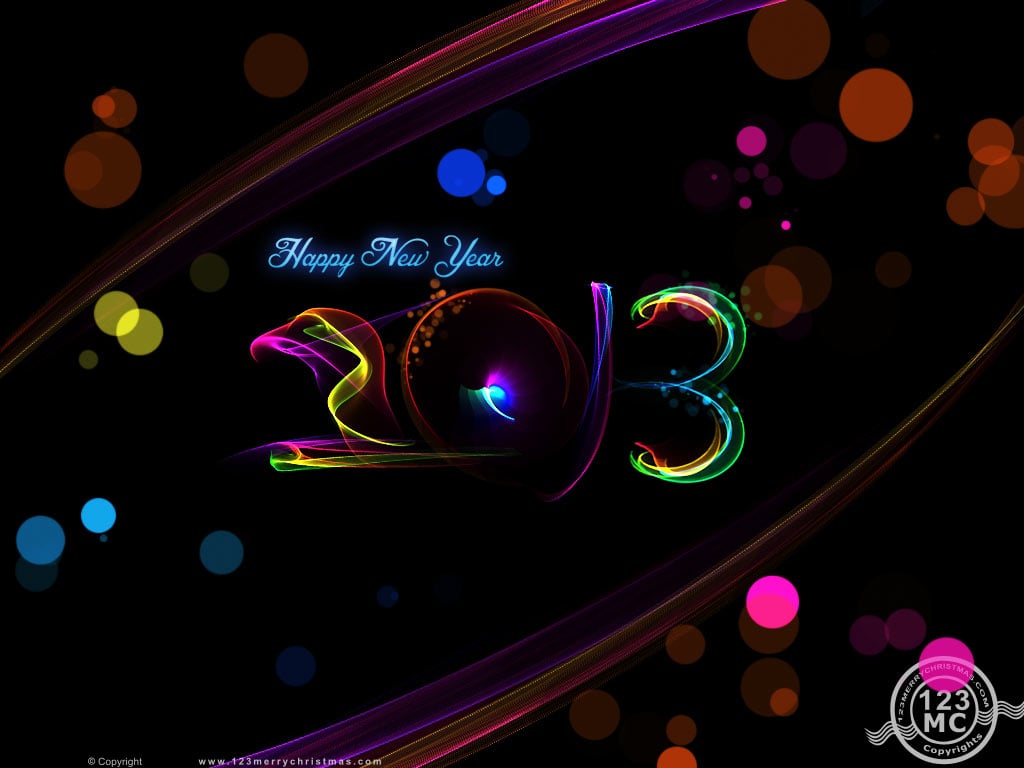 Happy New Year 2013 Wallpapers Desktop Backgrounds eCard 1024x768