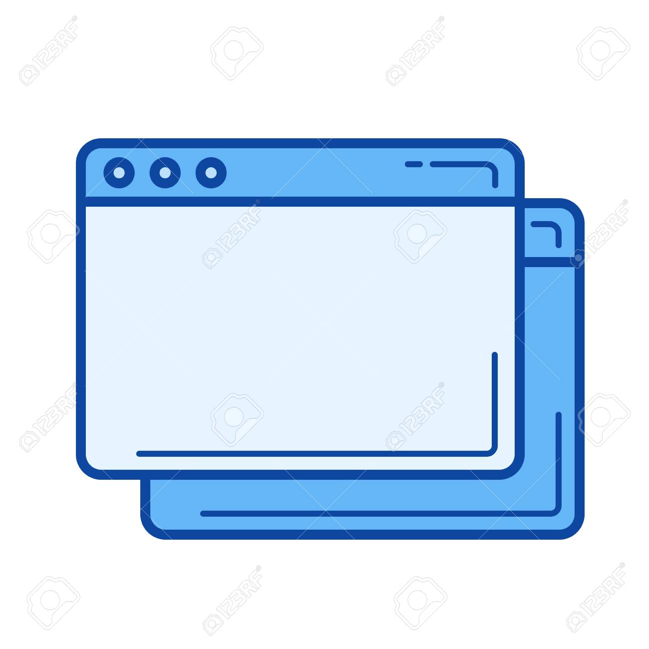Copy Tab Vector Line Icon Isolated On White Background