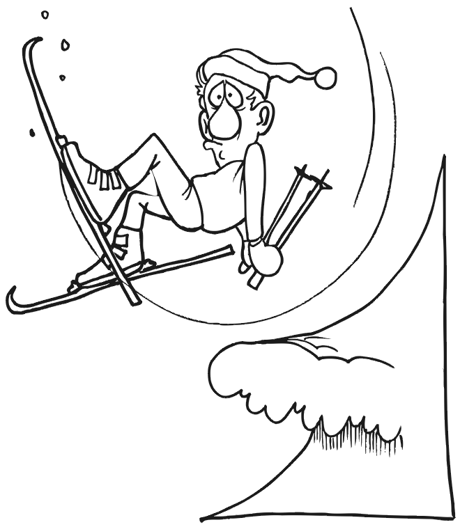Cartoon Skier Clip Art