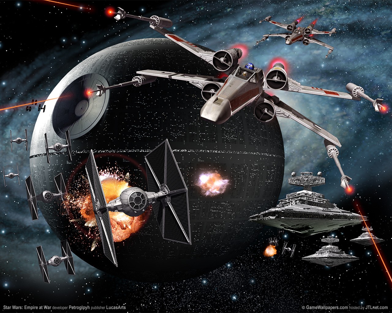Star Wars Death X Wing Tie Fighters HD Wallpaper Movies Tv