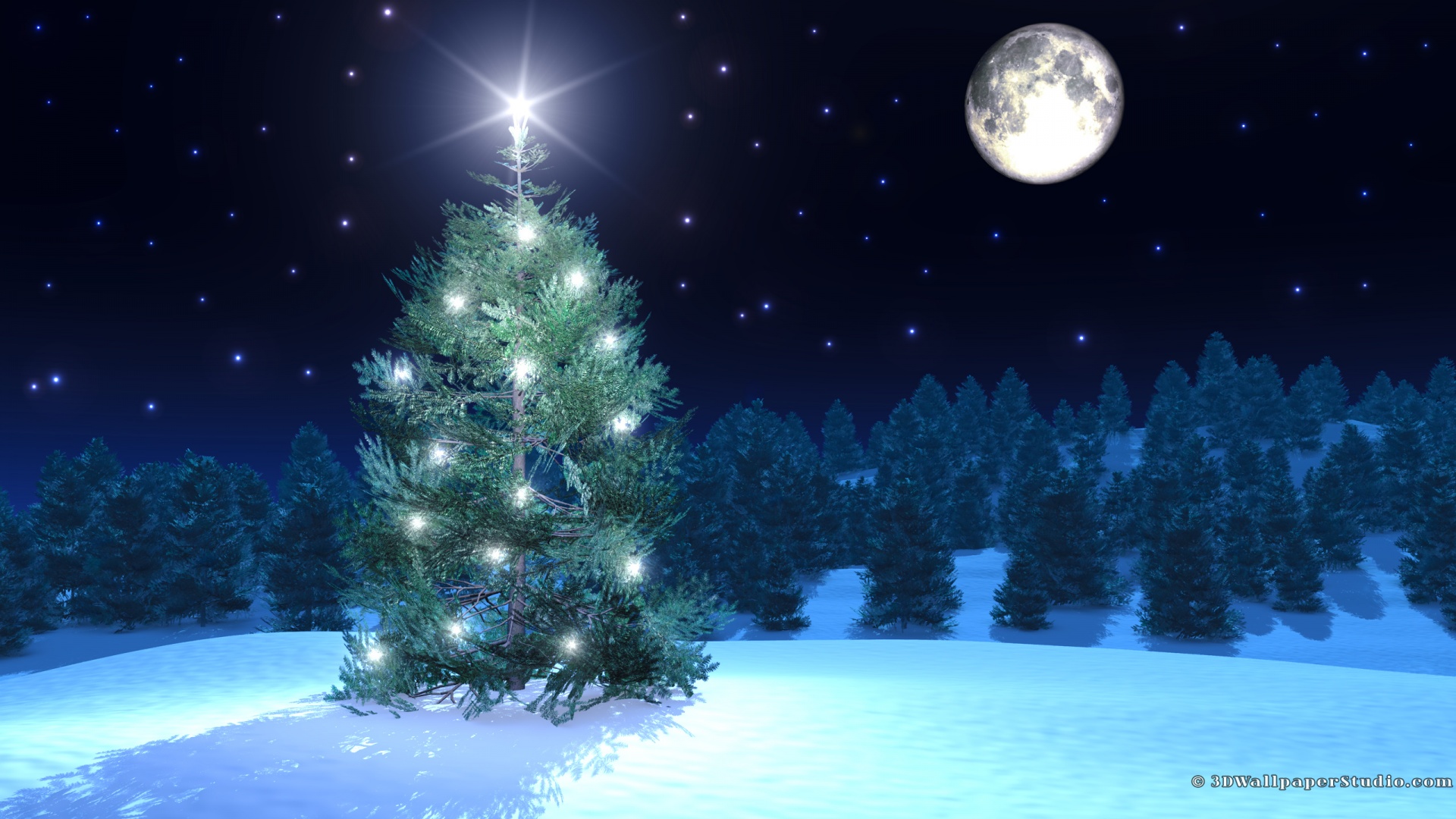 christmas tree widescreen desktop wallpaper
