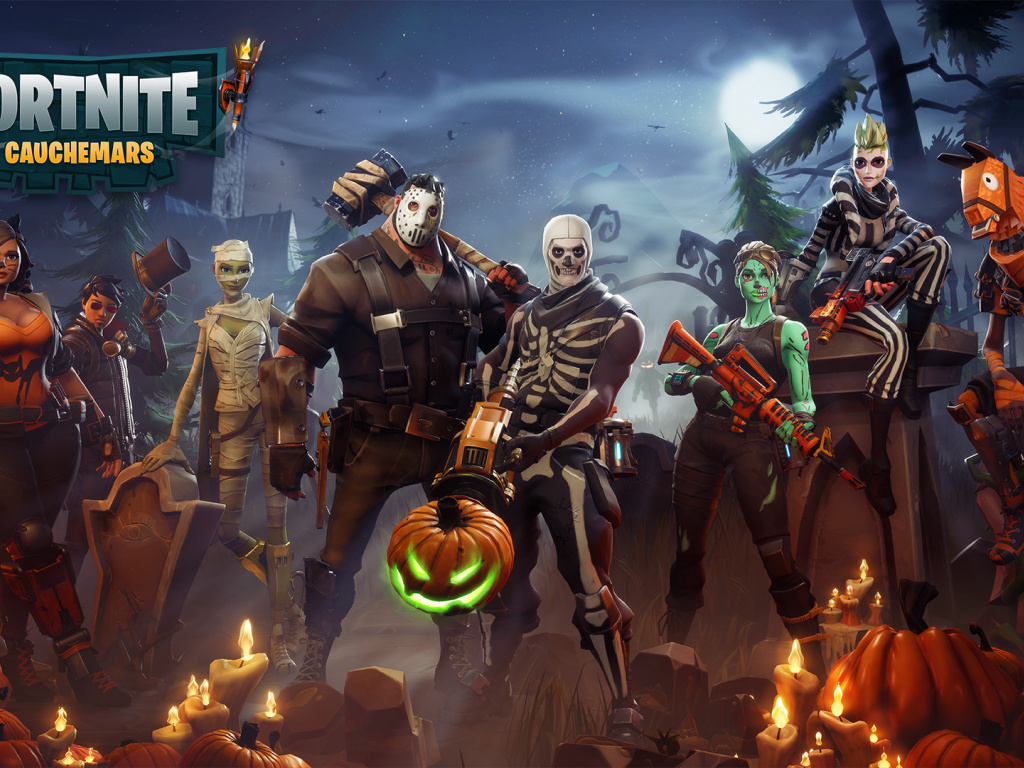 Desktop Wallpaper Fortnite Characters Game Halloween HD Image
